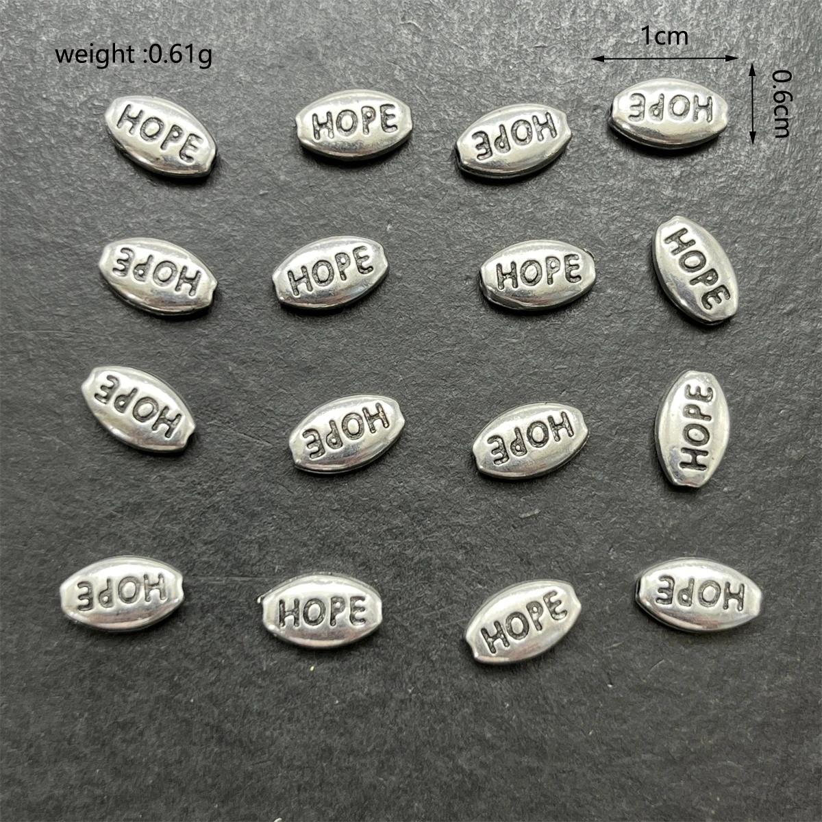 30pcs 4 Style Tibetan Silver Bronze Perforated Oval Letter Spacer bead DIY Jewelry Making Bracelet Connector Accessories