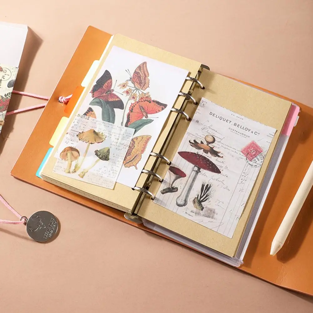 Cuaderno de vendaje para estudiantes, cubierta con estampado de alce, sin sangrado de tinta, planificador en espiral desmontable, organizador diario, A6, 2021