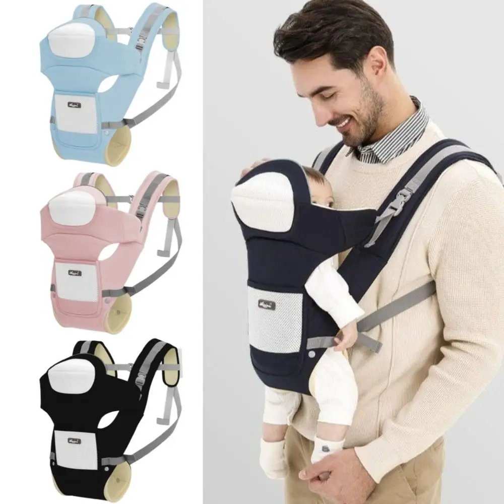 

Ergonomic Baby Carrier Backpack Adjustable Head Support Baby Hipseat Carrier Multi-use Breathable Mesh Infant Waist Stool