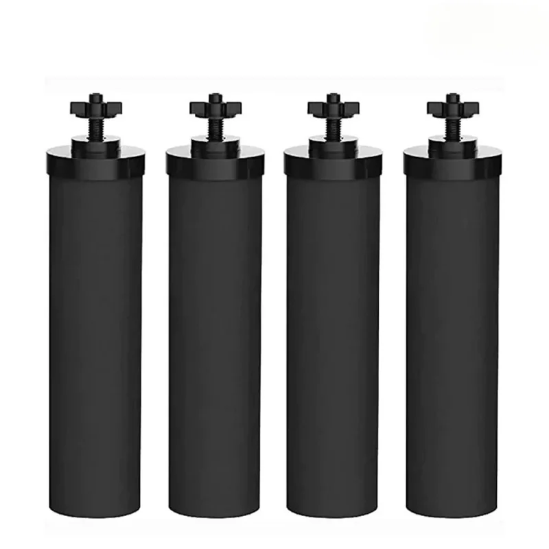 Filtro de agua de carbón activado, repuesto de 2 piezas, BB9-2, Compatible con sistema de filtrado de agua por gravedad Berkey negro