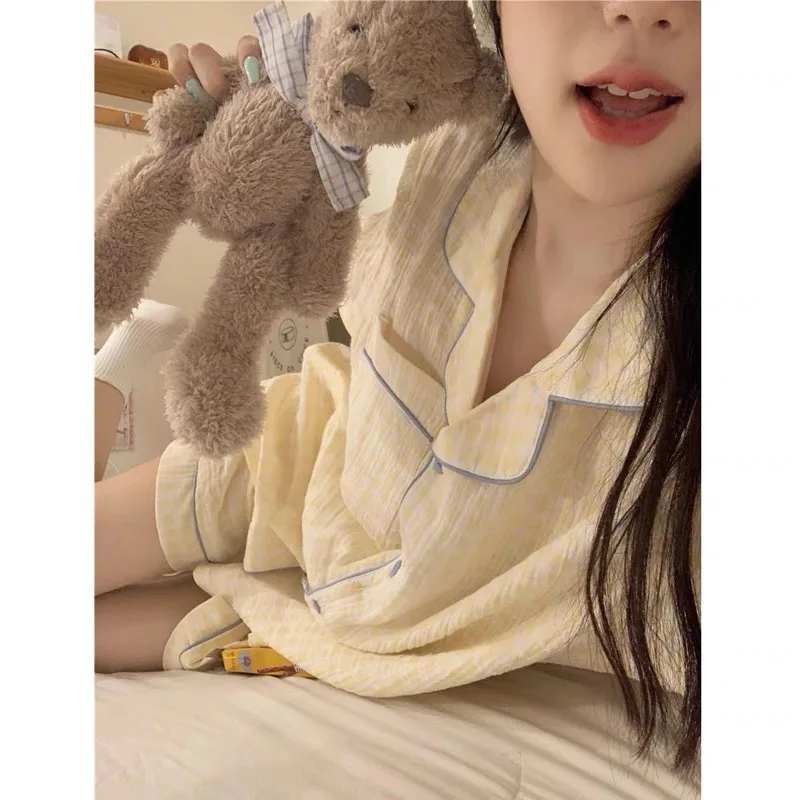 

Summer Women's Spwear ort Sve Pure Cotton Thin Home Clothes Set Cute Sweet Sle Can Be Worn outside Youth Size