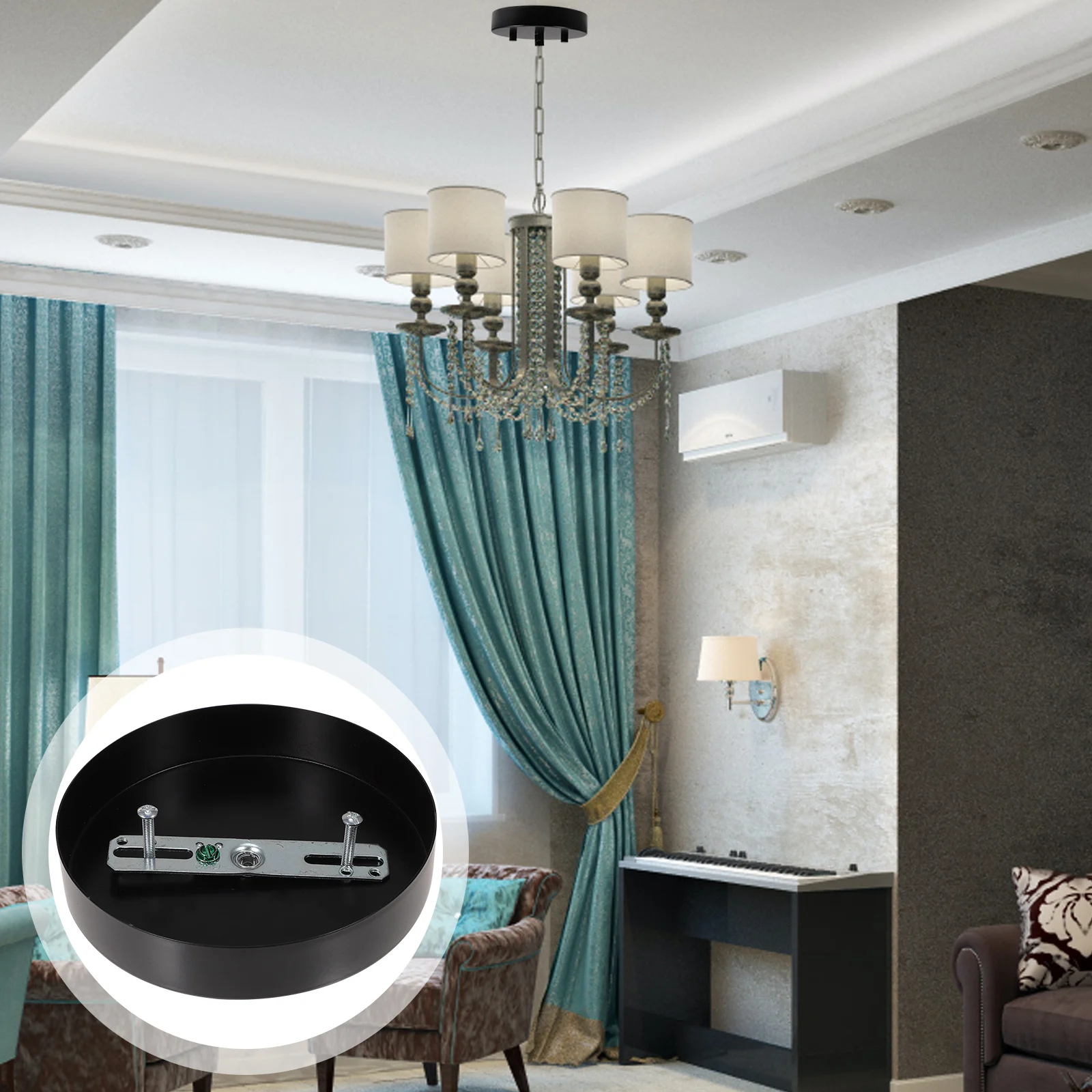 

Extra Large Ceiling Cover Plate Accessories Kit for Chandelier Pendant Fan Mounting Outdoor Iron Simple Minimalist
