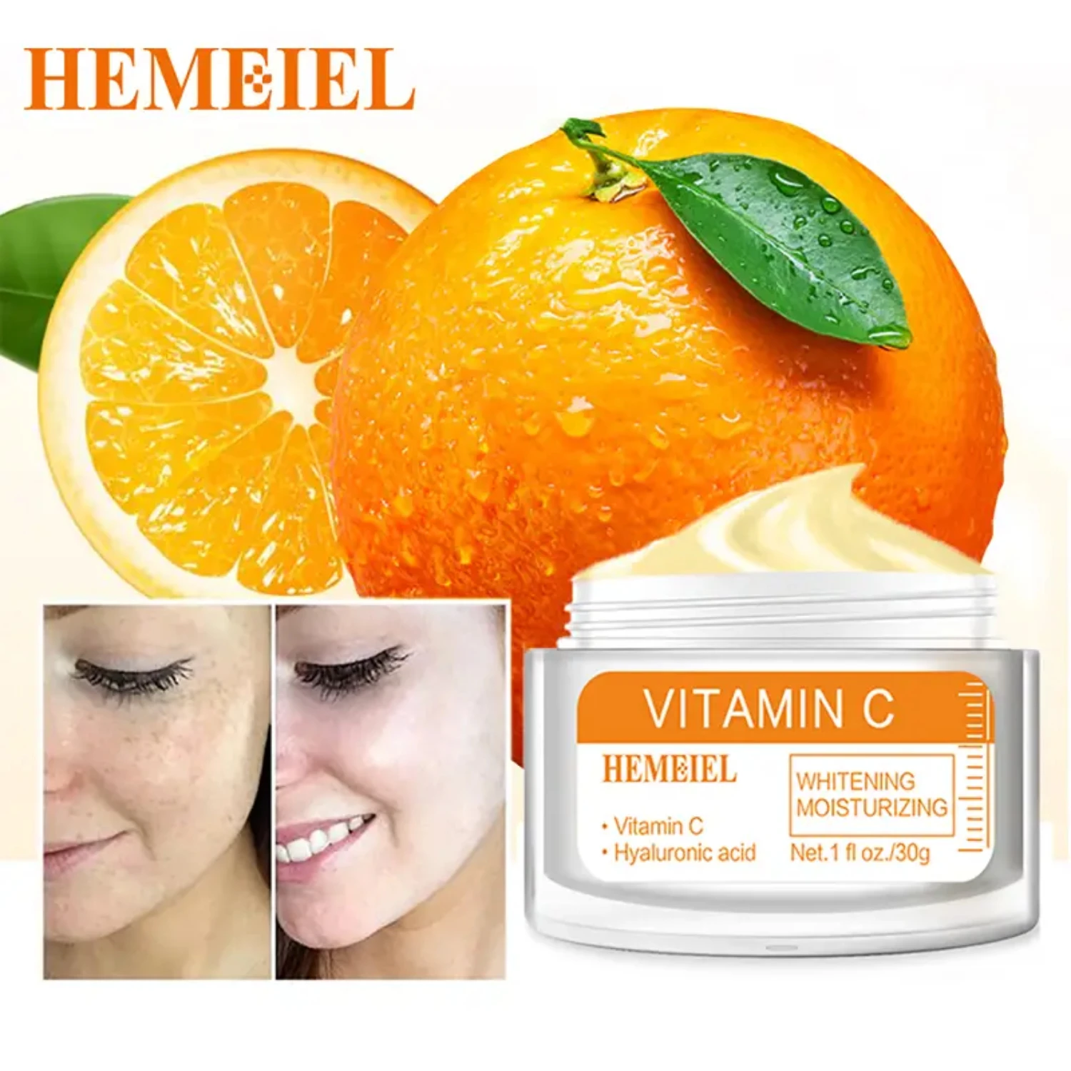

Nourishing Vitamin C Face Cream - Hydrating Moisturizer for Radiant Skin - 1 Oz Size