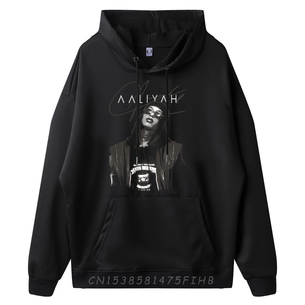 Black White Tonal Autograph Hip Hop Hoodies Special Printed Long Sleeve Crew Neck Mens Hoodies Design Sweatshirt