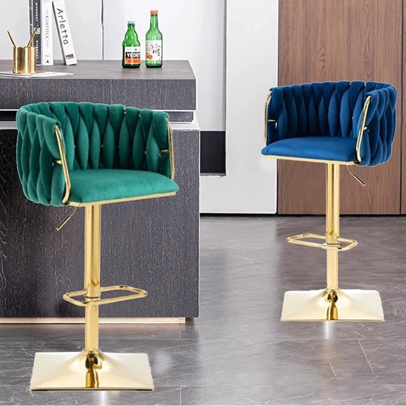 

#Adjustable Modern European High Bar Chair Luxury Minimalist Lounge Chaise For Kitchen And Restaurant Interior Decoration
