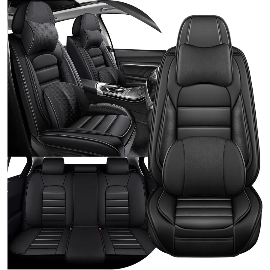 

Full Set Car Seat Covers for Subaru Forester Crosstrek Outback Impreza Legacy 2007-2025 Waterproof Premium Nappa Leather Seat Pr