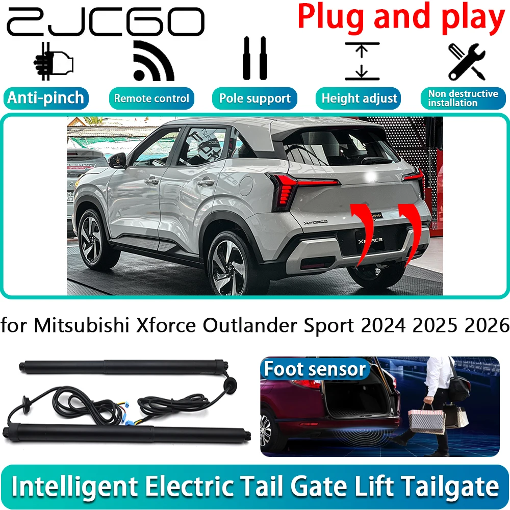 

ZJCGO for Mitsubishi Xforce Outlander Sport 2024 2025 2026 Electric Powered Tailgate Power Liftgate Automatic Tailgate System