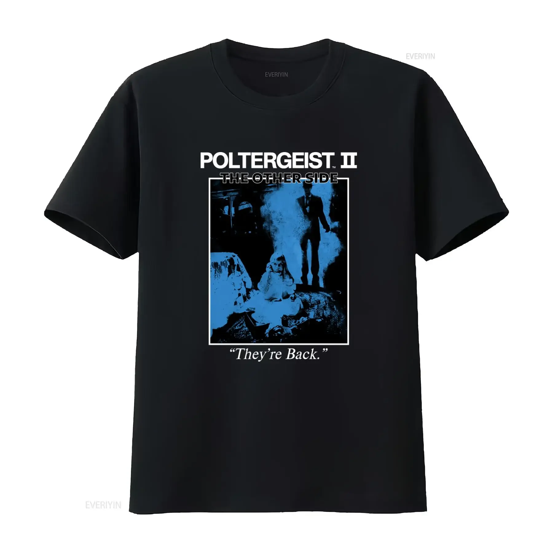 Retro Horror Movie Poltergeist III The Other Side They're Back Poster Print T Shirt vintage Washed Comfortable Casual