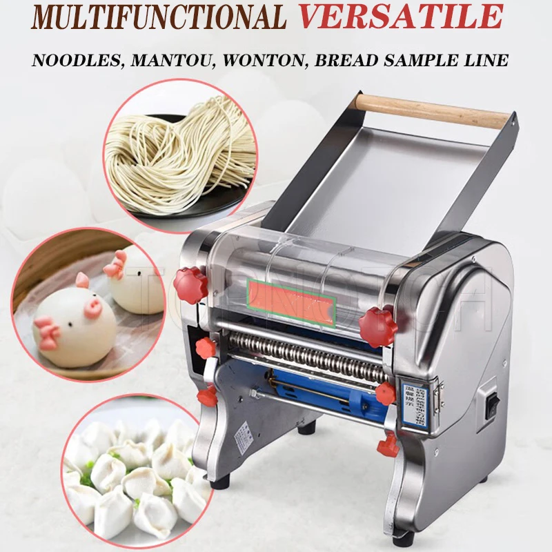 Stainless Steel Electric Noodle Maker Noodle Press Home Commercial Use Small Automatic Rolling Dough Kneading Machine