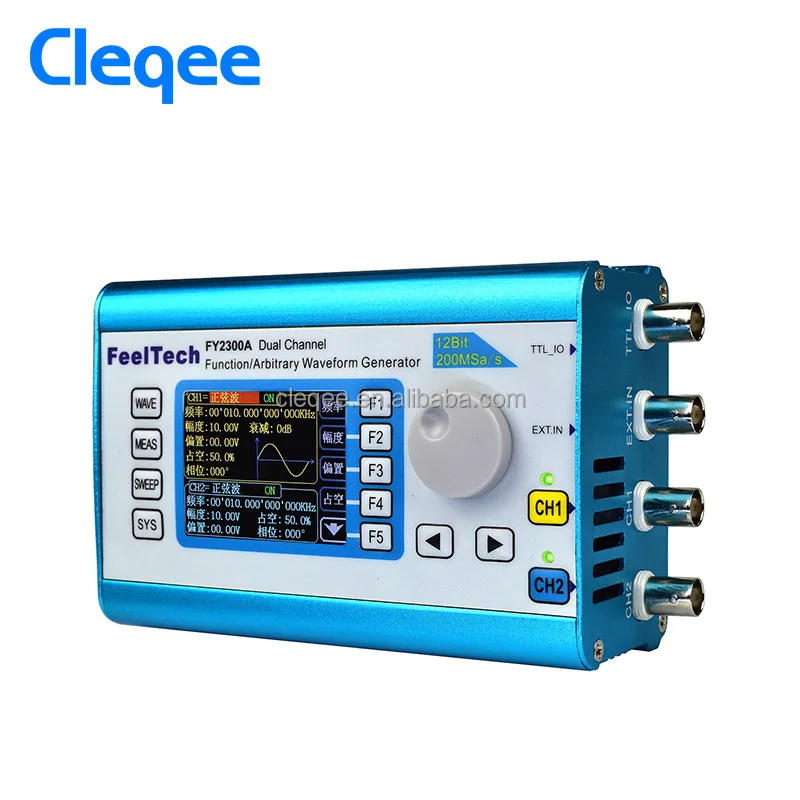 

Cleqee FY2300-6MHz Arbitrary Waveform Dual Channel High Function Signal Generator 200MSa/s 100MHz Frequency Meter