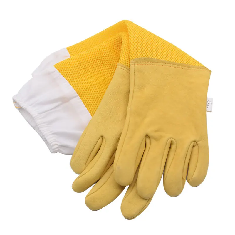 Beekeeping tools, anti-bee, anti-sting, anti-sting, anti-cut gloves, white gold mesh protective gloves