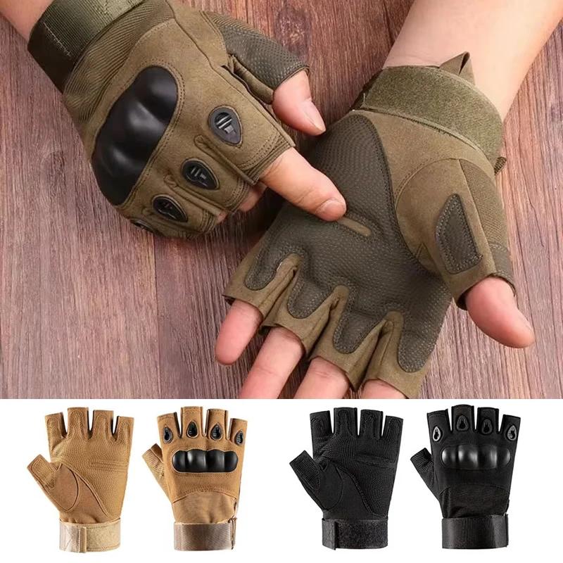 

Men's Half Finger Gloves Outdoor Tactical Breathable Wear Resistant Gloves Sports Shooting Hunting Cycling Gloves