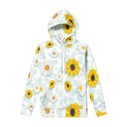 Autumn Sunflower Pattern 3D Print Hoodies Men Women New Casual Long Sleeve Hooded Sweatshirts Streetwear Pullovers Kids Clothing