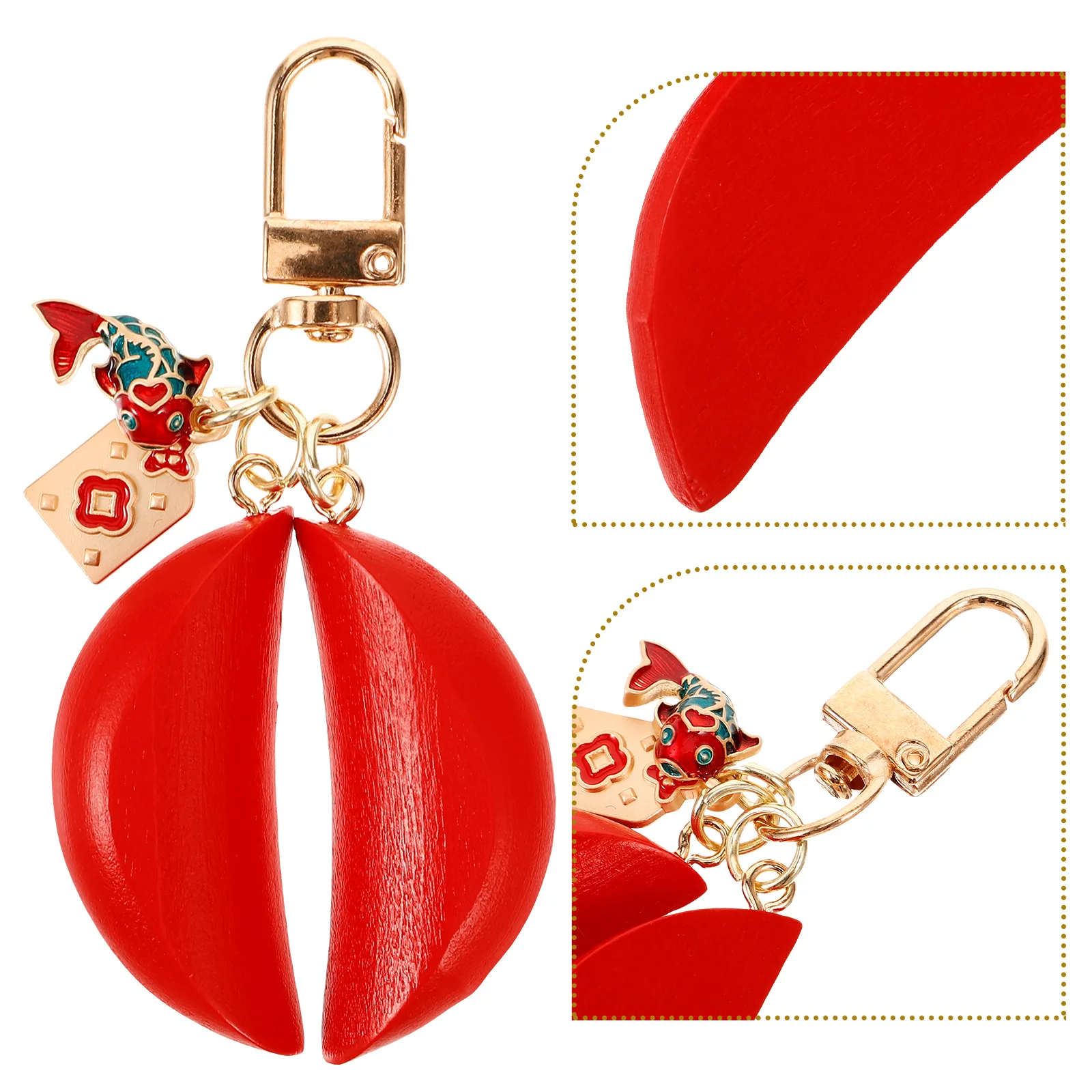 

Fish Shaped Hanging Keychain Creative Metal Pendant Key Ring Decorative Ornament for Car Bag Thank You Gifts Thank You Gifts