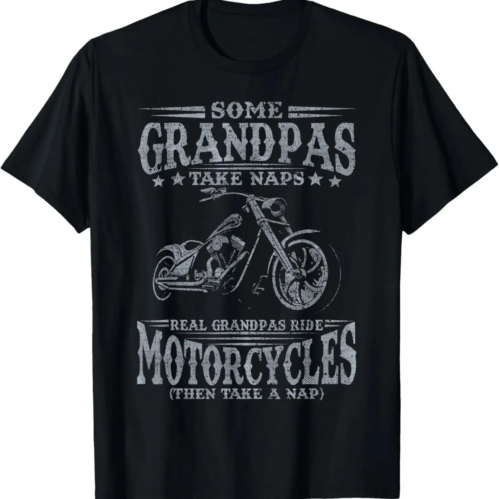 Some Grandpas Take Naps Real Ride Motorcycles T Shirt vintage Washed graphic Comfortable fashion homme Casual