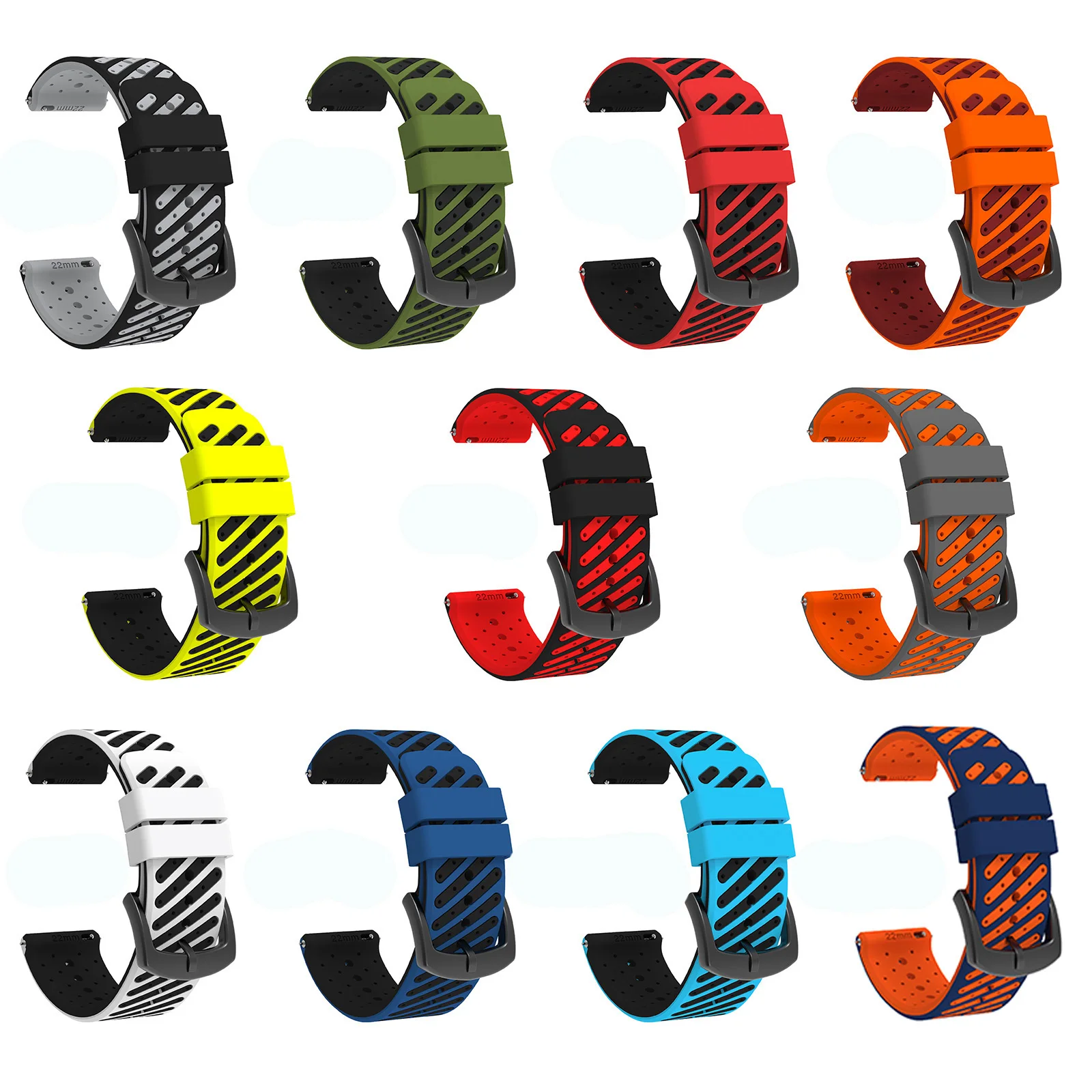 22 مللي متر حزام ساعة سيليكون لساعة سامسونج جالاكسي 3 45 مللي متر حزام معصمه لساعة جالاكسي 46 مللي متر جير S3 الحدود سوار كلاسيكي #2