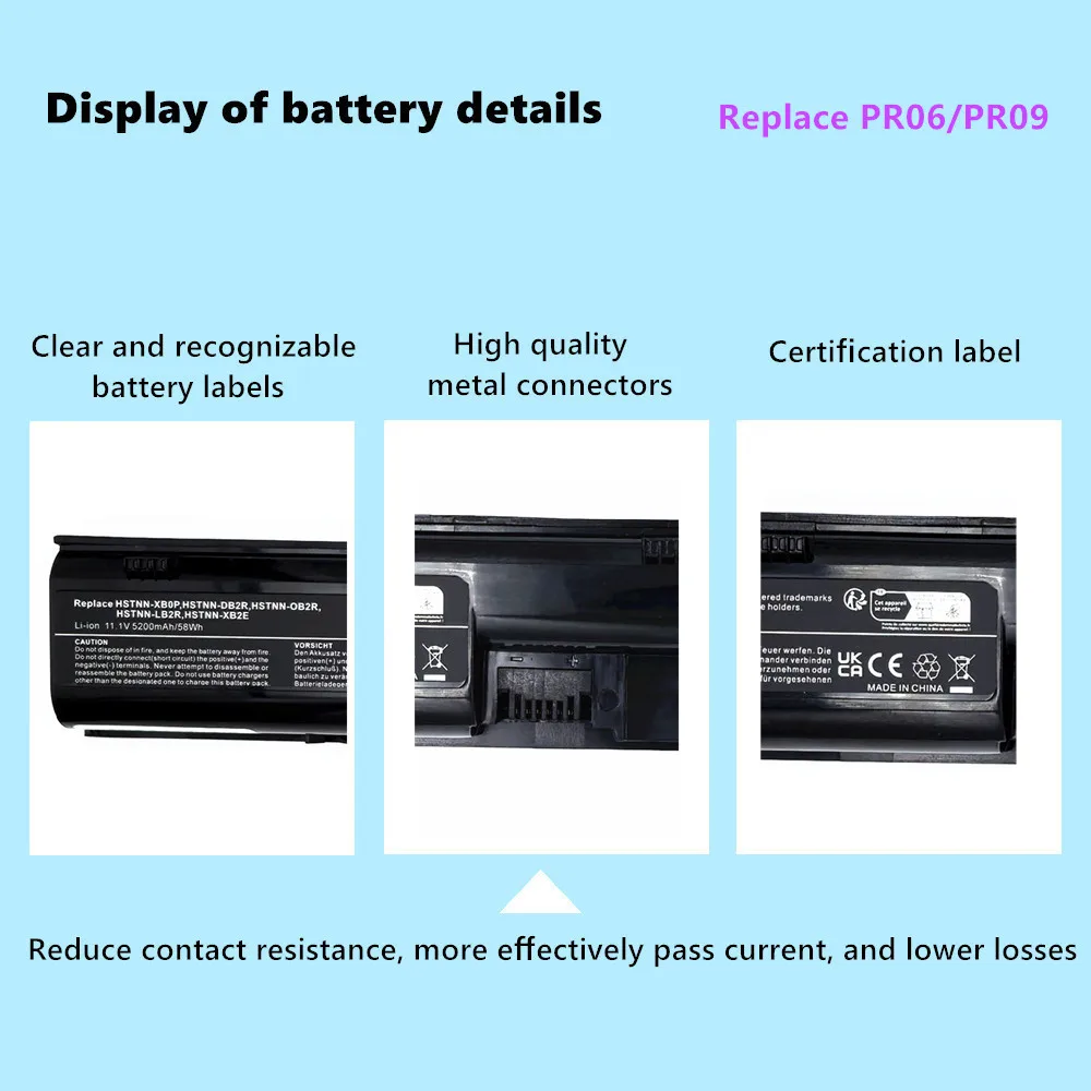 Battery for HP ProBook 4330s 4331s 4430s 4431s 4435s 4436s 4530s 4535s HSTNN-OB2R HSTNN-DB2R HSTNN-OB2T HSTNN-IB2R HSTNN-LB2R
