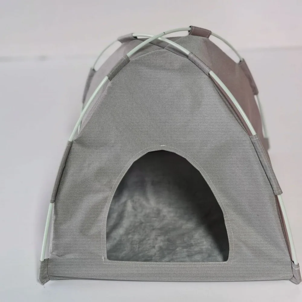 Foldable Pet Tent House with Mat, Indoor Outdoor Breathable Cat Dog Tent