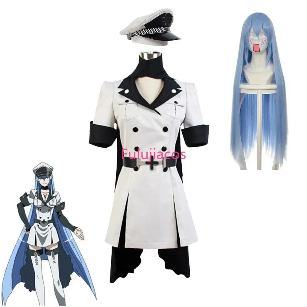 

Fulujiacos Esdeath Cosplay Costume Aldult Unisex Sexy Outfit Hat Wig