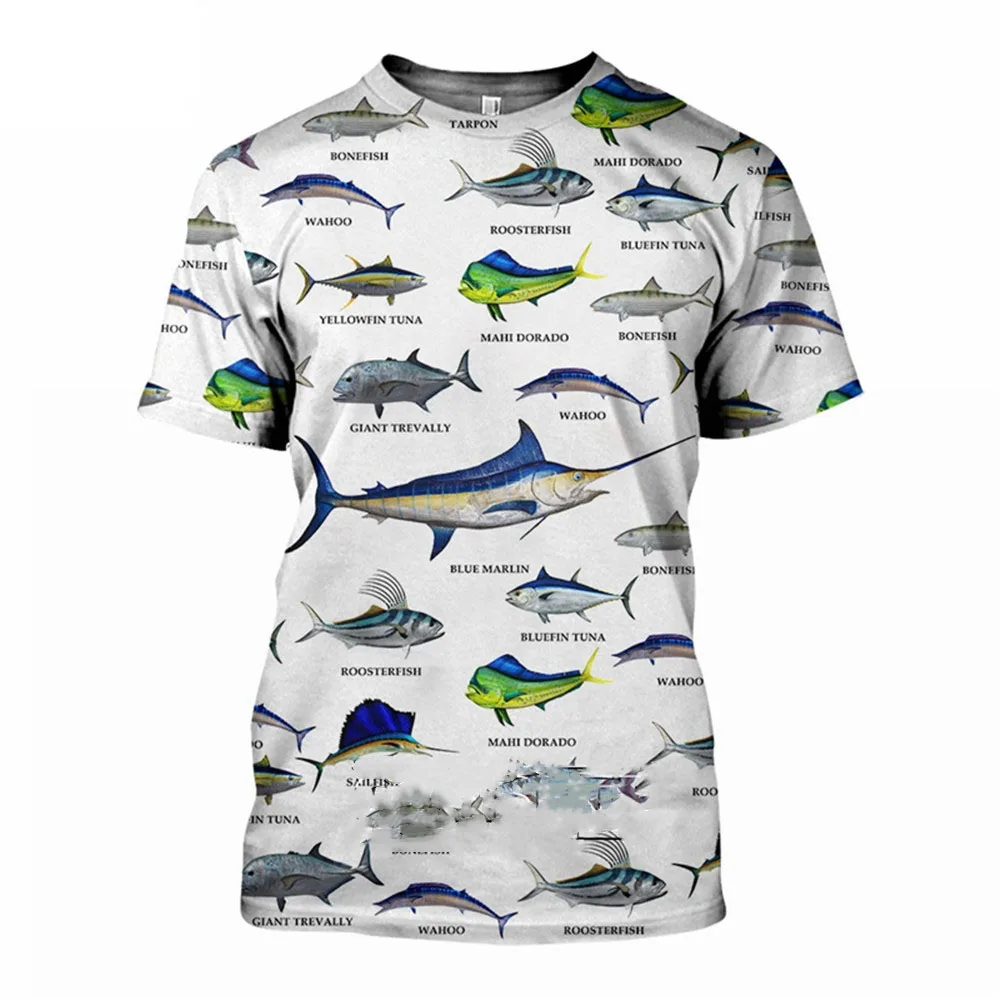 

Funny Fish 3D Print T Shirt Men Women Polyester Quick Dry Graphic Tee 2026 Summer Y2k Streetwear Oversized Harajuku Kids Tops