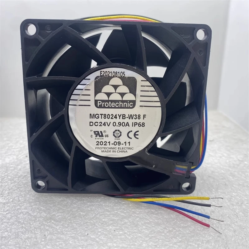 

C FOR PROTECHNIC MGT8024YB-W38 F DC24V 0.90A 8038 8CM 4-Wire Cooling Fan