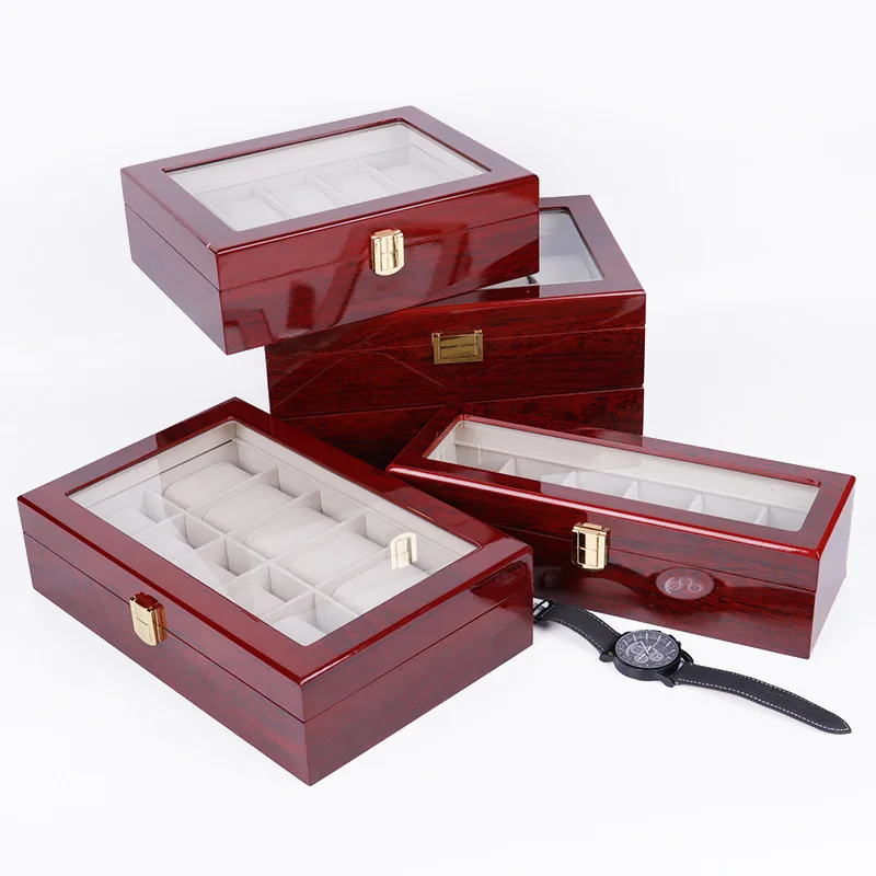 

Chinese mahogany Packing Box Rectangle With Lock Watch Box Necklace Box Suitable For Sending Colleagues Relatives Friends