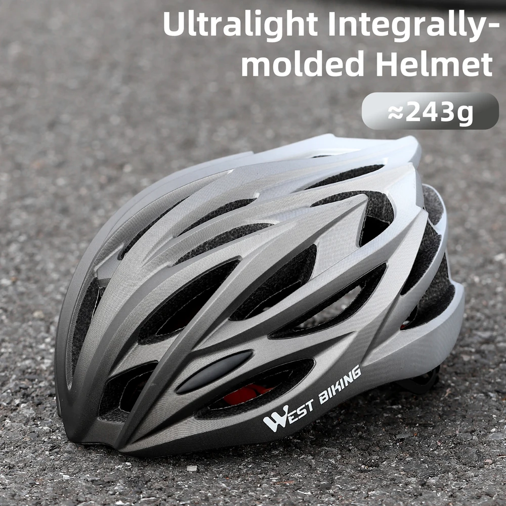 Helmet Integrated Cycling Bicycle Road Safety Helmets, Breathable Sports Equipment