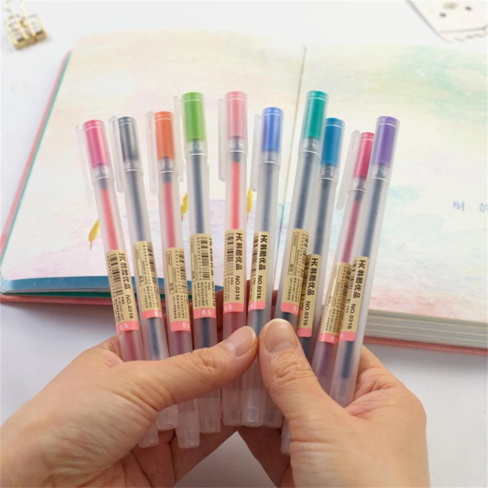 

12pcs Set Colored Gel Pen Artist Drawing Tool Shool Office Supplly Student Writing Stationery Creative Promotion Gift