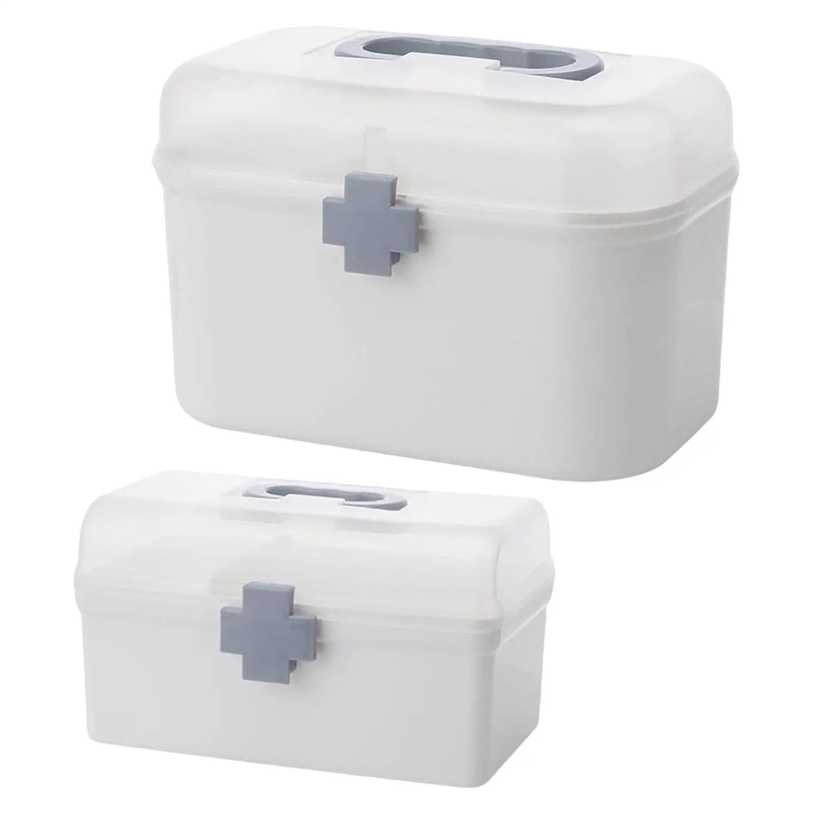First Aid Carrying Case Organizer Bin Stationery Pills Medicine Storage Box