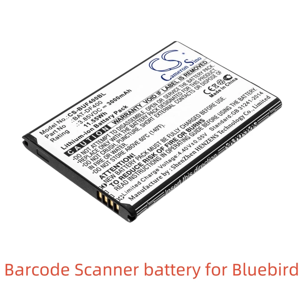 Li-ion Barcode Scanner battery for Bluebird,3.85V,3000mAh,EF400,BAT-DF400 BAT-EF400