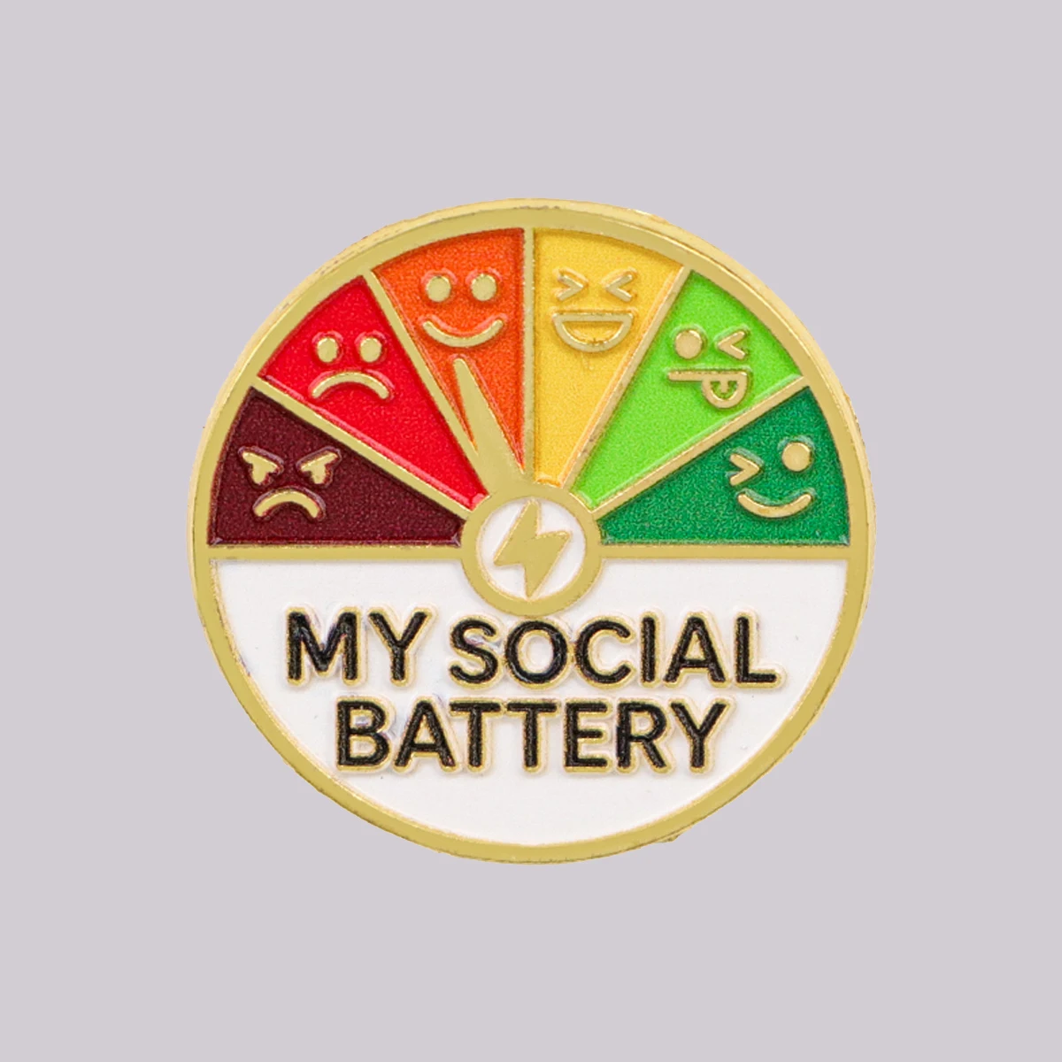 MY SOCIAL BATTERY Enamel Pin Quotes Brooch Lapel Pins Badge on Backpack Fashion Jewelry Clothing Accessories Friends Gifts