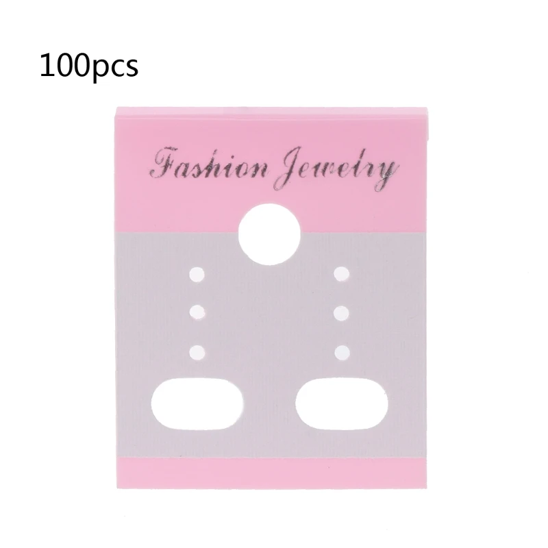 100 Set Fashion Jewelry Display Cards for Earring Accessory Rectangle Holder