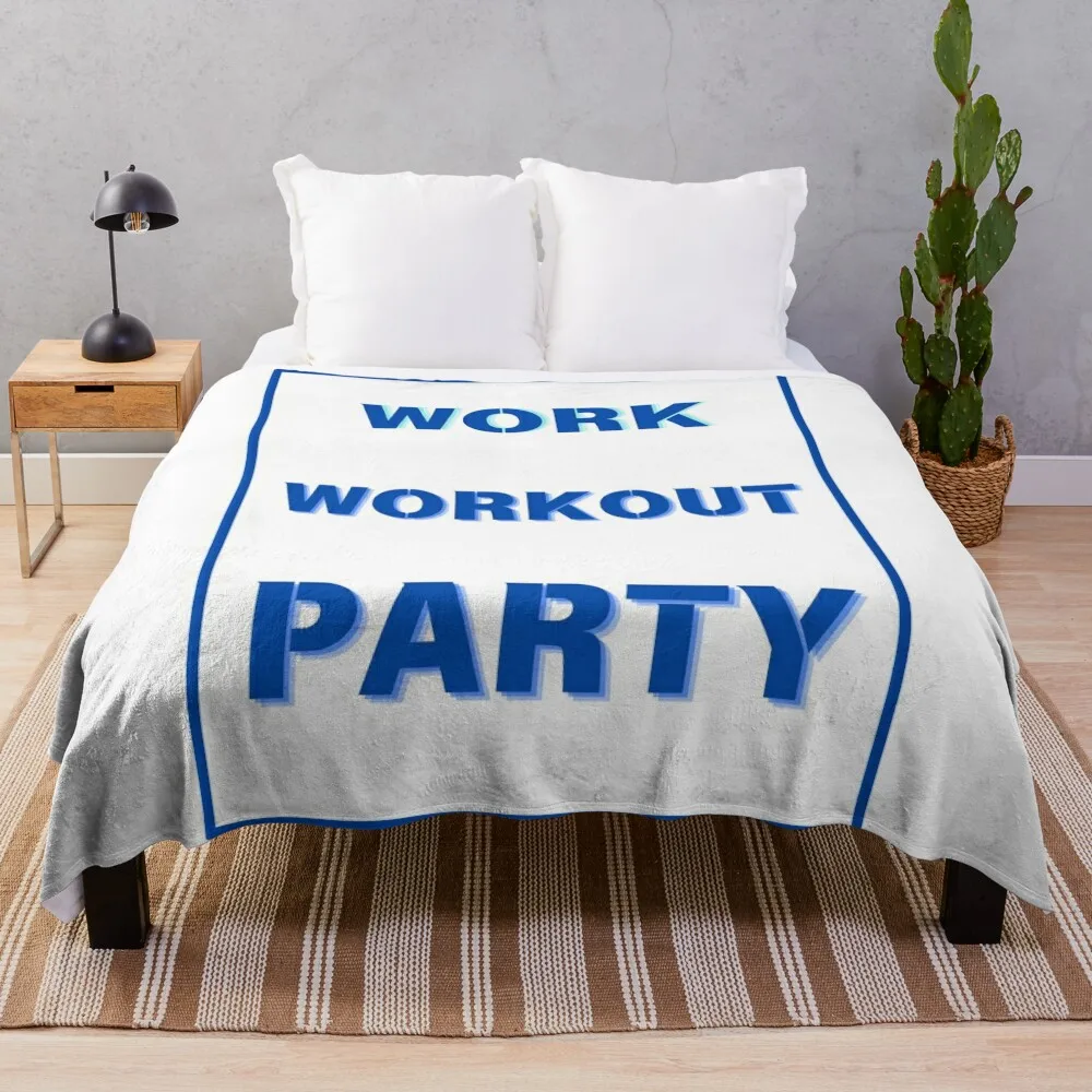 

Work WorkOut Party Throw Blanket blankets and throws Single For Decorative Sofa Giant Sofa Blankets