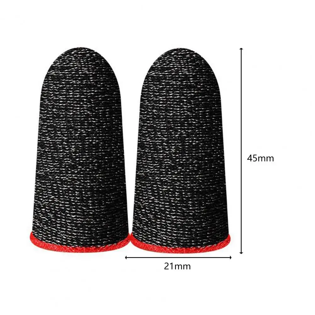 زوج واحد من غطاء الإصبع المقاوم للعرق، ألعاب فيديو رفيعة للغاية وشاشة تعمل باللمس، قفازات بأطراف الأصابع للعبة PUBG Mobile