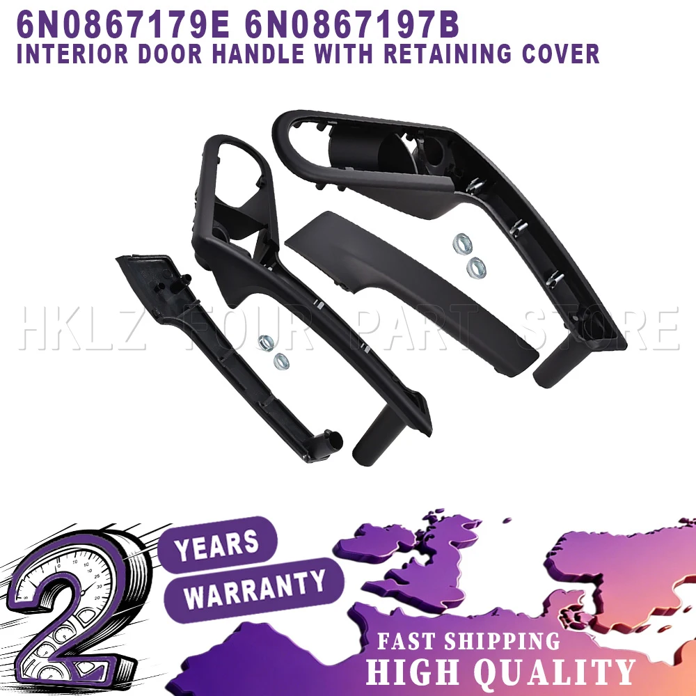 New For VW Polo MK3 6N 6N2 1999-2002 Interior Door Handle With Retaining Cover left right Easy Installation car accessories