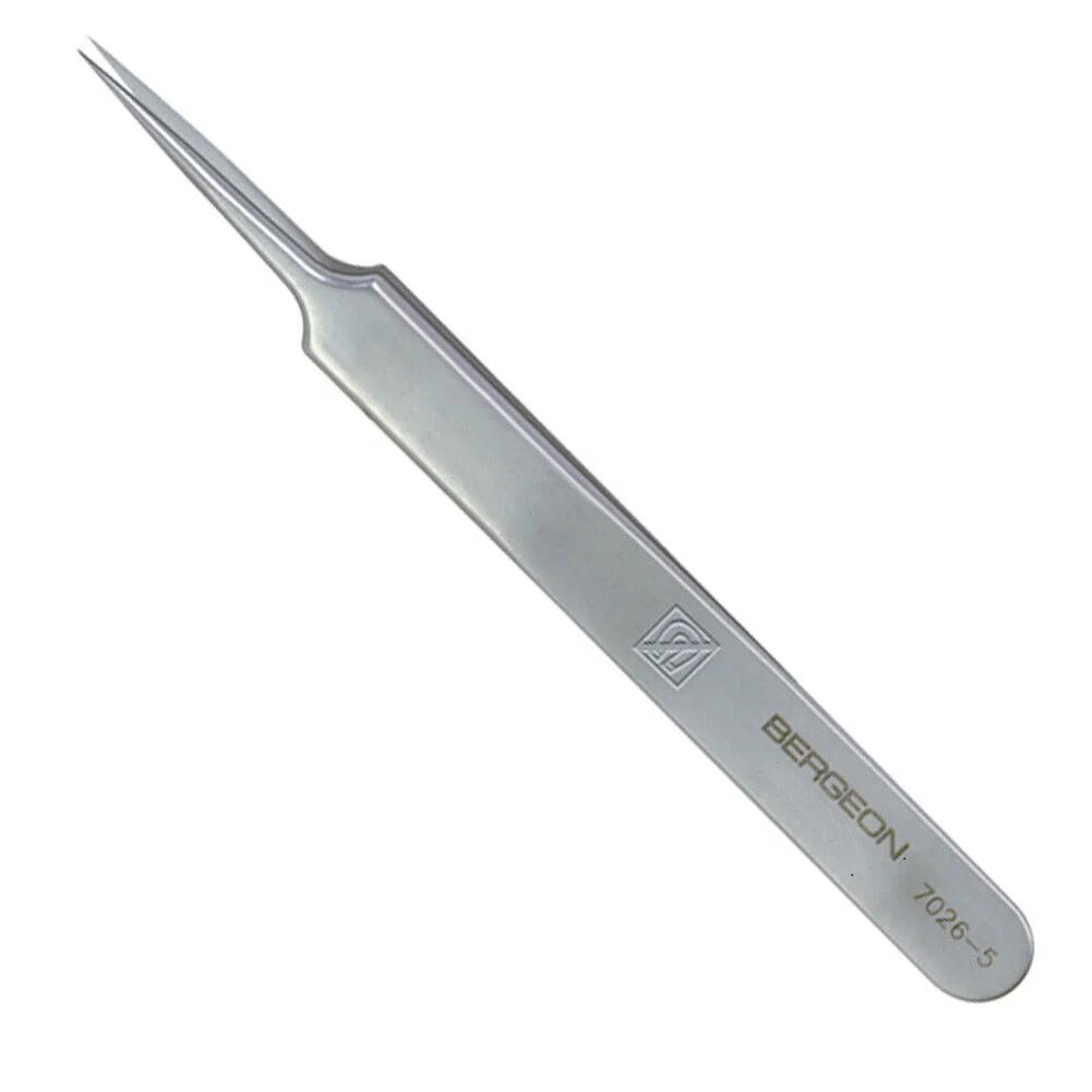 Bergeon 7026-5 Antimagnetic Tweezer Super Fine Points for Hairsprings