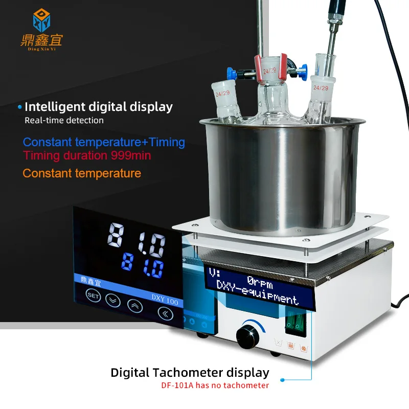 Xin Tester 5L Heating Magnetic Stirrer DF-101T-5L Lab Digital Display Constant Temperature Mixer 220V