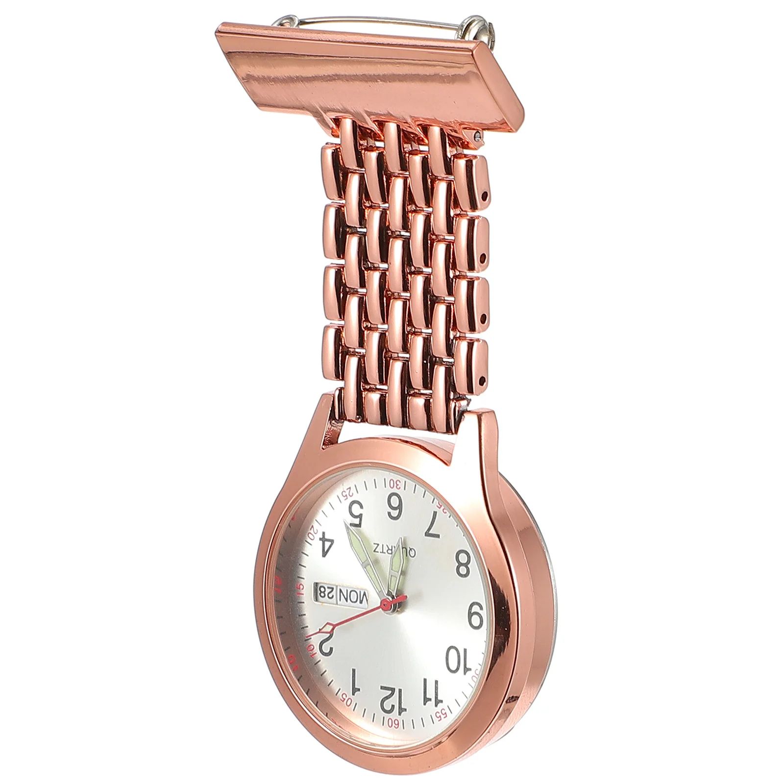 

1pc Medical Nurse Pocket Durable Luminous Dial Easy Retract Classic Design Nurse Clip Badge Doctor Pocket Watch Hanging Watch