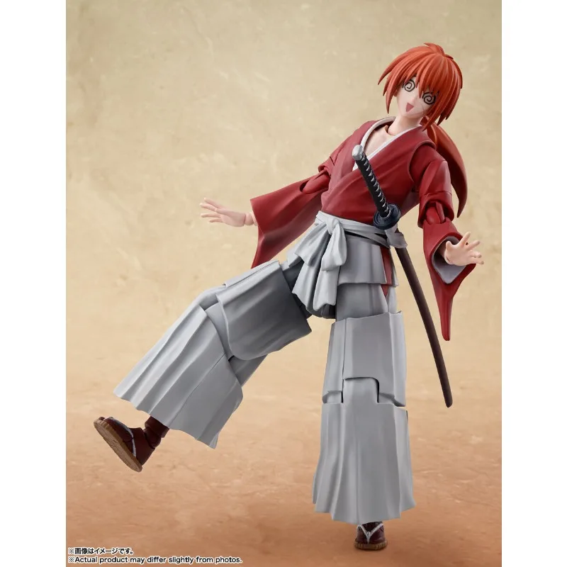 Bandai Original Genuine Anime Rurouni Kenshin Himura Kenshin S.H.Figuarts 13.5cm Collections Models Action Figures Toy Xmas Gift