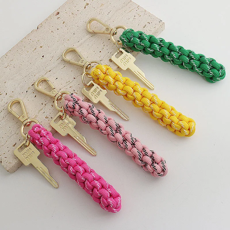 Pure hand-woven bag pendant stylish unique key modeling Car key chain