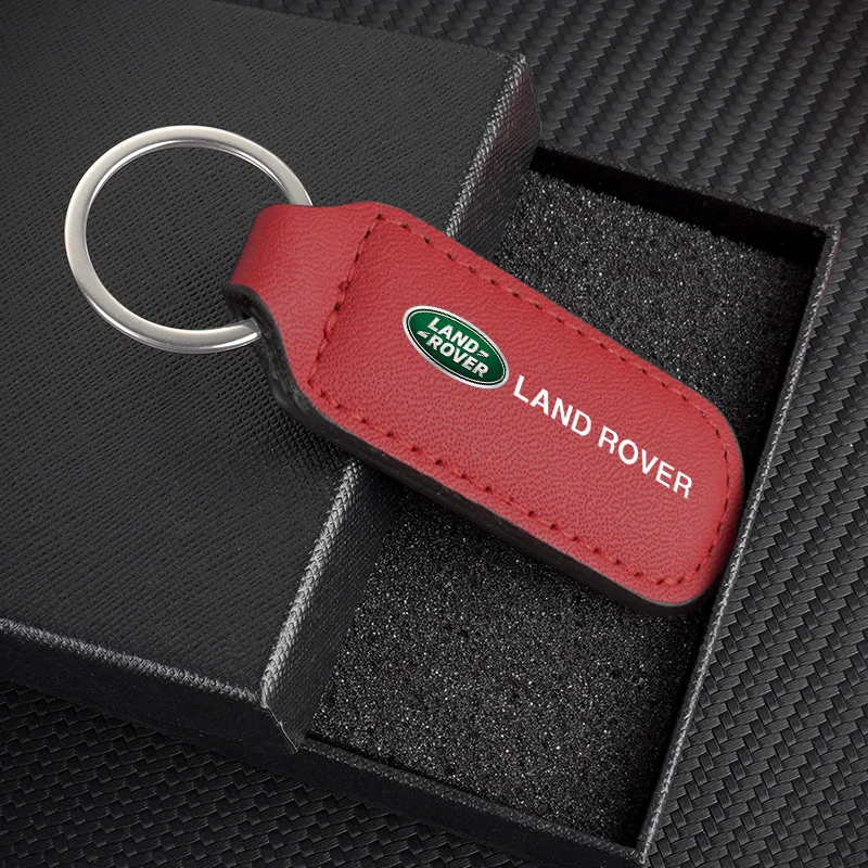 Porte-clés en cuir PU de haute qualité, porte-clés avec emblème de voiture, pendentifs pour Land Rover Discovery 3 4 Vogue Velar Freelander 1 2 SVR