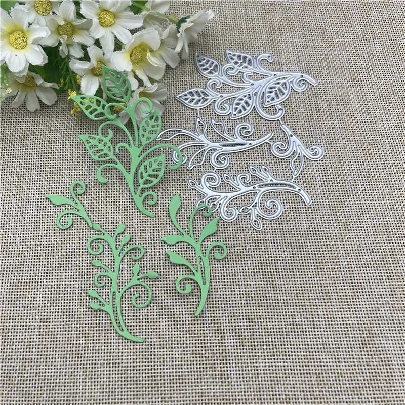 4pcs leaf decoration Metal cutting dies  mold Round hole label tag Scrapbook paper craft knife mould blade punch stencils dies