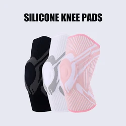 Silicone Sports Knee Pads Compression Silicone Spring Support Sports Knee Pads Outdoor Fitness Skip Rope Silicone Knee Pads