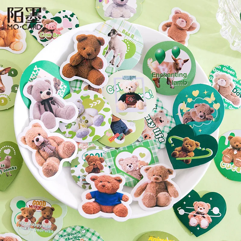 45 pcs Cute cartoon bear paradise Decorative Boxed Stickers Scrapbooking Label Diary Stationery Album Phone Cup Journal Planner