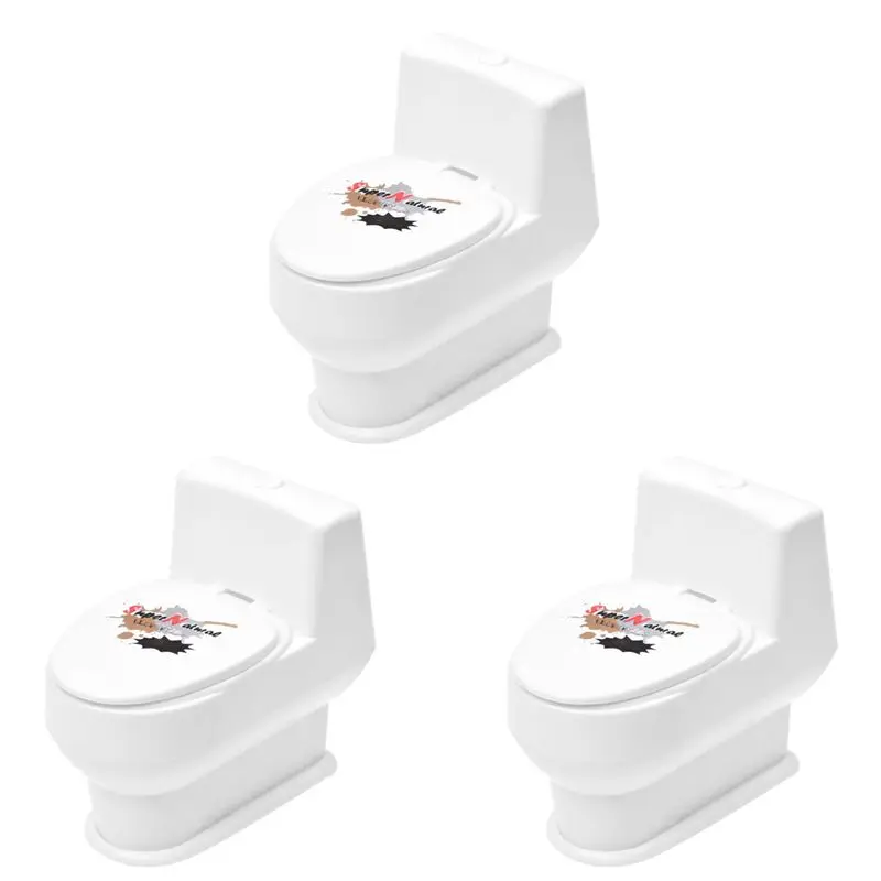 

A63T-3X White Mini Interesting Funny Toilet Bowl Supernatural Water Gun For Kids Children