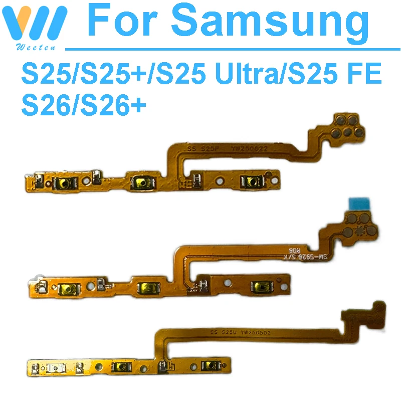 Power Volume Side Button Flex Cable For Samsung Galaxy S25 FE Plus Ultra Edge  Power Volume Flex Ribbon Replacement Parts