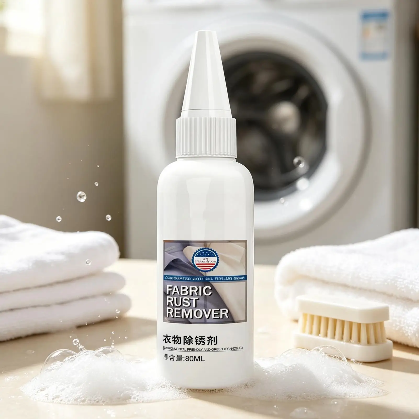 80ml Rust Stain Remover for Clothes Gentle Safe Brightening Professional Fabric Rust Stain Remover Cleaner for Linen Denim Silk