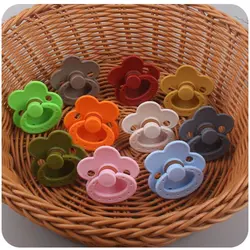 Flower Shape Baby Pacifier Teethe Toy Nursing Accessories Kids Nipple Silicone Food Grade Pacifier Newborn Baby Soother Baby