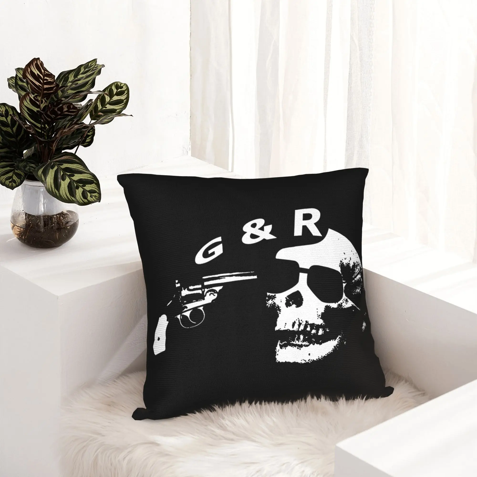 Rock Music Band G-Guns N Roses Pillowcase Printing Polyester Cushion Cover Decoration  Pillow Case Cover Home Square 18''