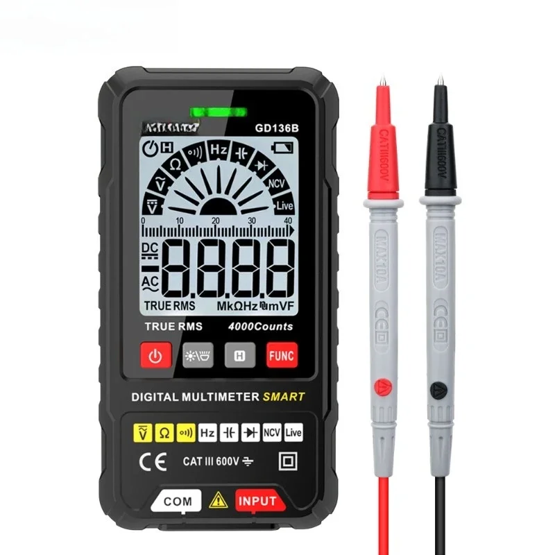 

Digital multimeter high-precision mini universal meter intelligent anti-burn electrical meter cross-border explosion